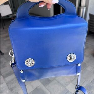 Marc Jacobs Blue Shoulder Bag with Silver Accents